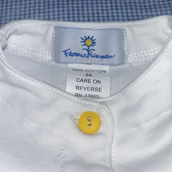 Florence Eiseman 6 month white cotton sweatshirt colorful buttons - Picture 3 of 5